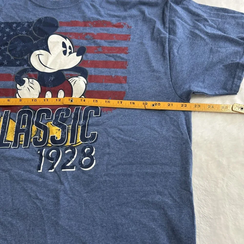 Disney Mickey Mouse American Flag Classic 1928 Size XL Retro Steamboat Willie